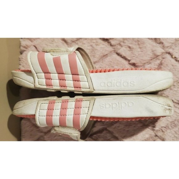 Girl's Pink/White Adidas Slides, Size 12K, #119327513 - Picture 5 of 6